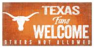 Texas Longhorns Fans Welcome Sign