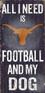 Texas Longhorns Football & Dog Wood Sign