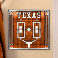 Texas Longhorns Glass Double Switch Plate Cover