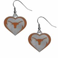 Texas Longhorns Heart Dangle Earrings