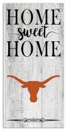 Texas Longhorns Home Sweet Home Whitewashed 6" x 12" Sign