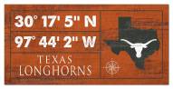 Texas Longhorns Horizontal Coordinate 6" x 12" Sign