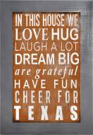 Texas Longhorns In This House 11" x 19" Framed Sign