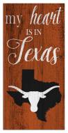 Texas Longhorns My Heart State 6" x 12" Sign