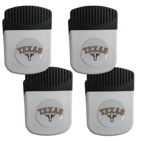 Texas Longhorns 4 Pack Chip Clip Magnet with Bottle Opener