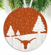 Texas Longhorns Snow Scene Ornament