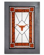 Texas Longhorns Stained Glass with Frame