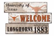 Texas Longhorns Welcome 3 Plank Sign