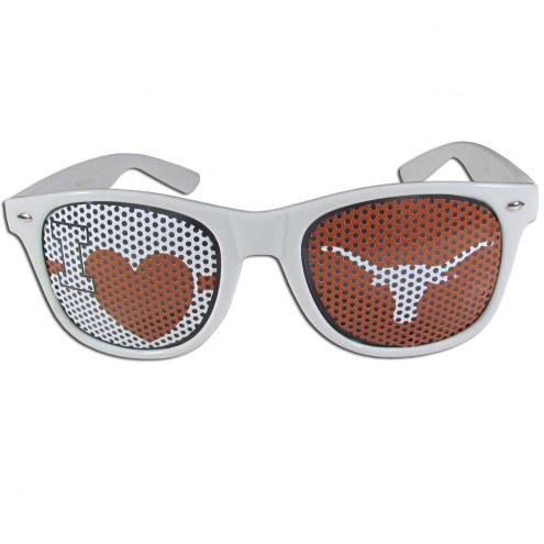 Texas Longhorns White I Heart Game Day Shades