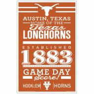 Texas Longhorns Established Wood Sign