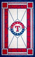 Texas Rangers 11" x 19" Stained Glass Sign