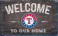 Texas Rangers 11" x 19" Welcome to Our Home Sign