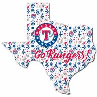 Texas Rangers 12" Floral State Sign