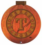 Texas Rangers 12" Halloween Pumpkin Sign