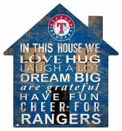 Texas Rangers 12" House Sign