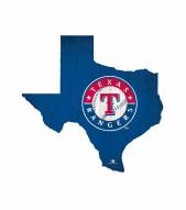 Texas Rangers 12" Team Color Logo State Sign