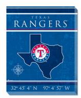 Texas Rangers 16" x 20" Coordinates Canvas Print