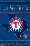 Texas Rangers 17" x 26" Coordinates Sign
