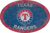 Texas Rangers 46" Team Color Oval Sign