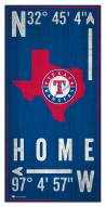 Texas Rangers 6" x 12" Coordinates Sign