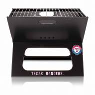 Texas Rangers Black Portable Charcoal X-Grill