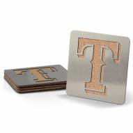 Texas Rangers Boasters Stainless Steel Coasters - Set of 4