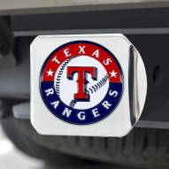 Texas Rangers Chrome Color Hitch Cover