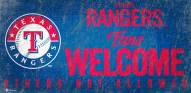 Texas Rangers Fans Welcome Sign
