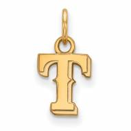 Texas Rangers Sterling Silver Gold Plated Extra Small Pendant