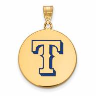 Texas Rangers Sterling Silver Gold Plated Large Pendant