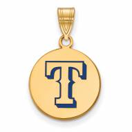 Texas Rangers Sterling Silver Gold Plated Medium Pendant