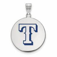 Texas Rangers Sterling Silver Large Pendant