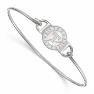 Texas Rangers Sterling Silver Wire Bangle Bracelet