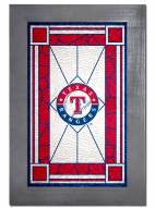 Texas Rangers Stained Glass with Frame