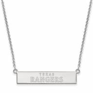 Texas Rangers Sterling Silver Bar Necklace