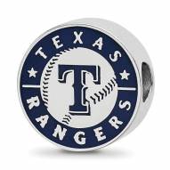 Texas Rangers Sterling Silver Enameled Bead