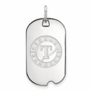 Texas Rangers Sterling Silver Small Dog Tag