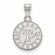 Texas Rangers Sterling Silver Small Pendant