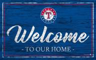 Texas Rangers Team Color Welcome Sign