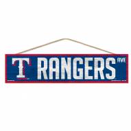 Texas Rangers Wood Avenue Sign