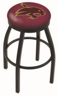 Texas State Bobcats Black Swivel Bar Stool with Accent Ring