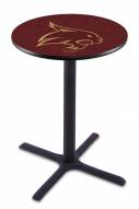 Texas State Bobcats Black Wrinkle Bar Table with Cross Base