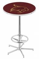 Texas State Bobcats Chrome Bar Table with Foot Ring