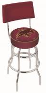 Texas State Bobcats Chrome Double Ring Swivel Barstool with Back