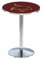 Texas State Bobcats Chrome Pub Table with Round Base