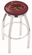 Texas State Bobcats Chrome Swivel Bar Stool with Accent Ring