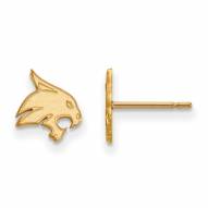 Texas State Bobcats Sterling Silver Gold Plated Extra Small Post Earrings