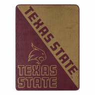 Texas State Bobcats Halftone Micro Raschel Throw Blanket