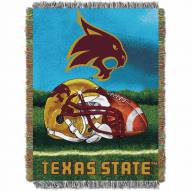 Texas State Bobcats Home Field Advantage Throw Blanket