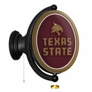 Texas State Bobcats Oval Rotating Lighted Wall Sign